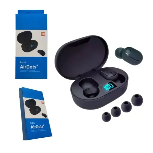 Xiaomi Redmi AirDots 2-(TWS) Bluetooth 5.0- COM VISOR + 01 Cabo Tipo c ou V8 .