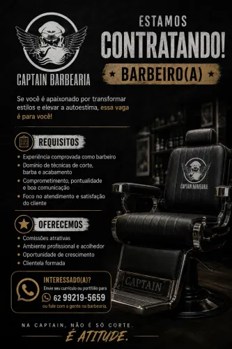 Vaga para barbeiro com experiência