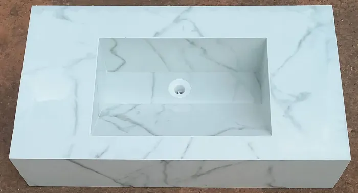 Pias esculpidas no porcelanato pronta entrega