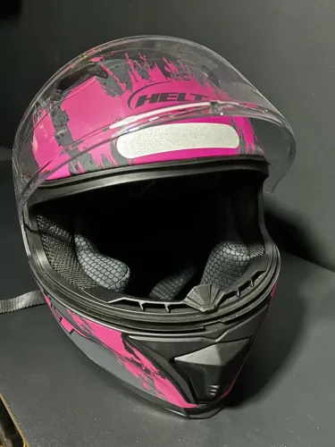 Capacete Helt Rosa muito novo