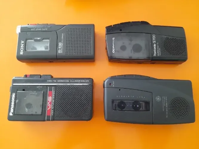 Gravadores de Voz e Sons Portátil, no estado, com 4 peças, leia a descrição