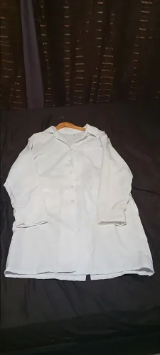 Jaleco branco manga longa