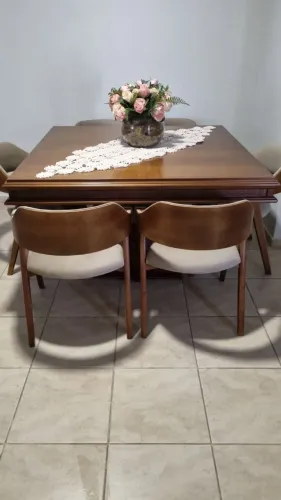 Mesa madeira quadrada - Promoção