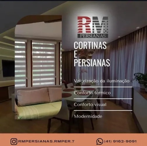 Cortinas e Persianas sob medida.