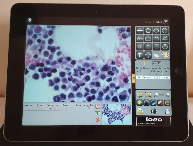 microscópio (sistema de captura de imagem)