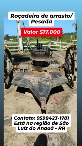 Roçadeira de arrasta/Trator
