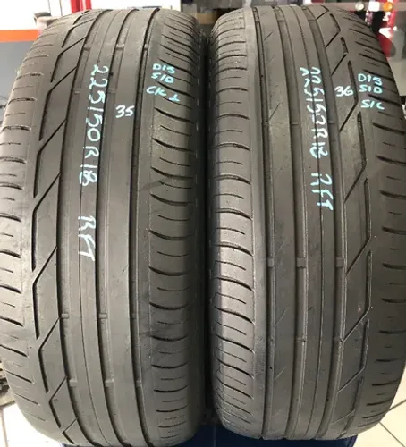 Kit 02 Pneus 225/50r18 Bridgestone Turanza T001 Run Flat (usados) *35/36