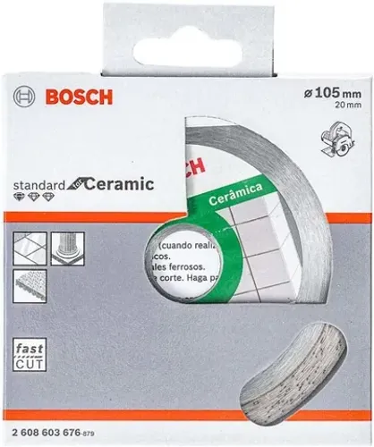 Bosch Disco Diamantado Liso Standard For Ceramic 105 X 20 X 10 Mm