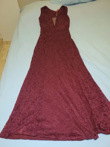 Vestido festa/madrinha vinho/marsala