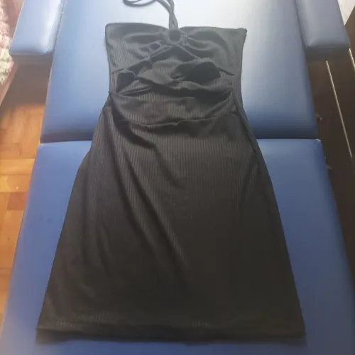 Vestido preto malha tamanho único