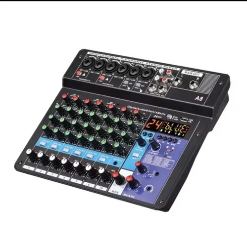 Mesa de Som 8 canais - Bluetooth / Karaoke / Função Gravação
