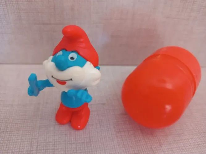 Papai Smurf maestro Ferrero Kinder 1996 Tam 5 cm5