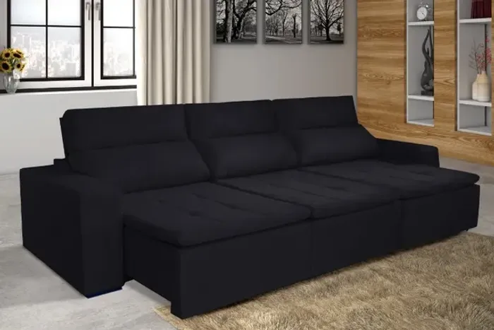 sala sofa retratil e reclinavel 