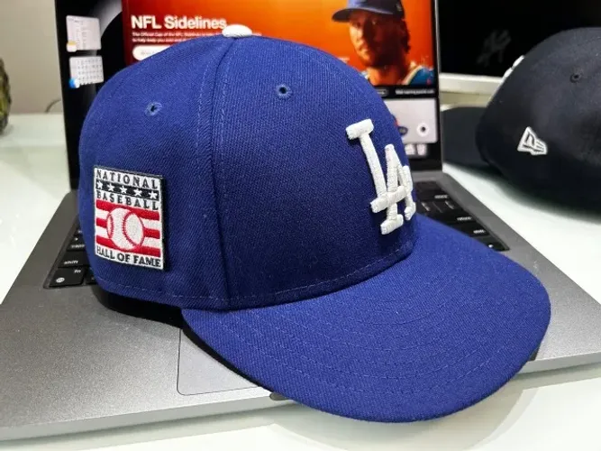 Boné Los Angeles Dodgers La National Baseball Hall Of Fame New Era Fited 5 7/8 Azul 7 5/8