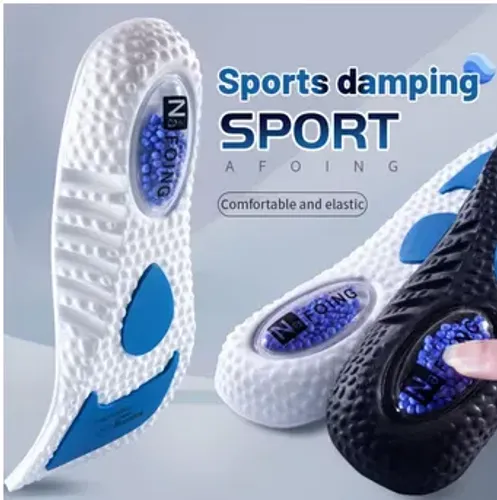 Par de Palmilhas Esportivas Macias Absorve Choque Respirável para Tênis Sapatos Botas z953