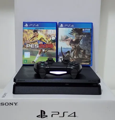 PS4 Slim 1TB c/ GARANTIA. Temos LOJA FÍSICA!!! Preço Promocional!!!