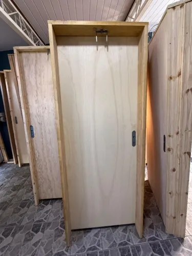 PORTA LISA MESCLADA COMPLETA BATENTE DE 14 CM - 2,10 X 0,80 - ESQUERDO/DIREITO