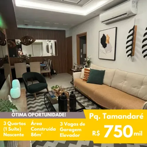 FIT - Venda - Apto. Pq. Tamandaré - 3 Quartos (1 suíte + closet) - Nascente