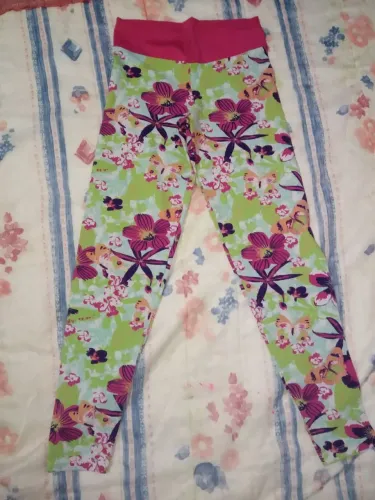 Legging Fitness Floral com Cós Rosa