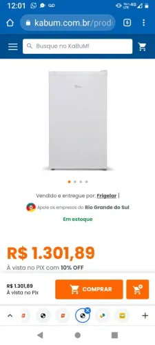 Vendo frigobar 124L na caixa