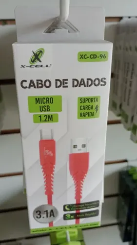 Cabo USB Micro 1.2M Carga Rápida 3.1A
