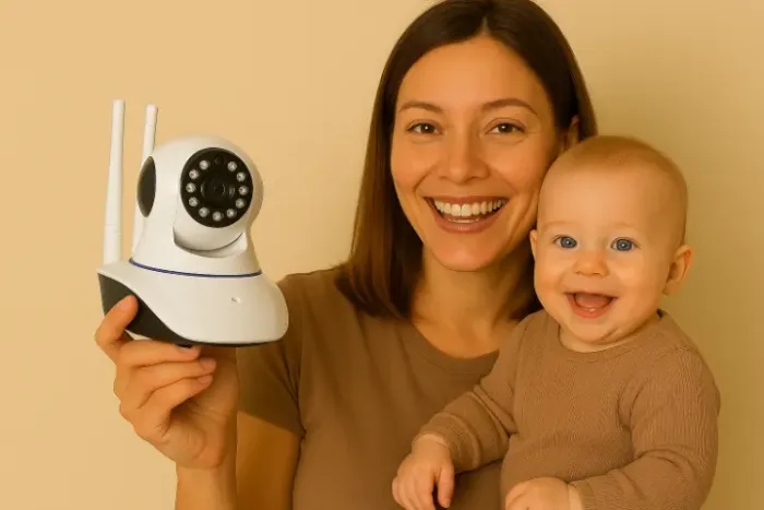 Babá Eletrônica Câmera Ip Com Visão Noturna Wi-fi Com Audio e Monitoramento a Distancia