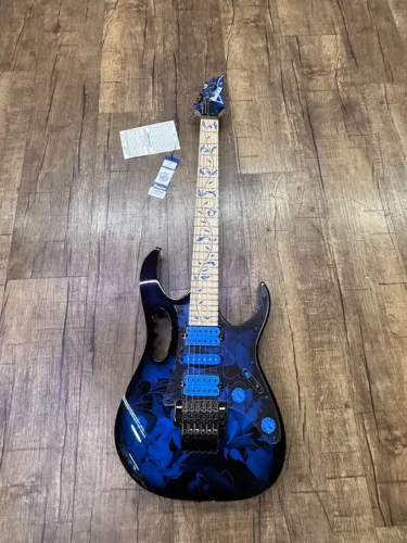 GUITARRA IBANES JEM77P BFP STEVE VAI SIGNATURE BLUE FLORAL PROFISSIONAL