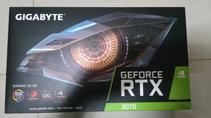 Placa de Vídeo Gigabyte RTX 3070 Gaming OC 8GB - Triple Fan - Na Caixa
