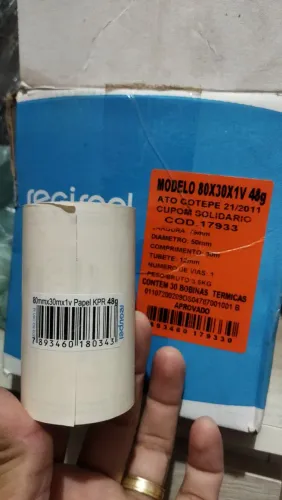 12 Bobinas Térmicas 80mmx30mm 48g - 30 unidades