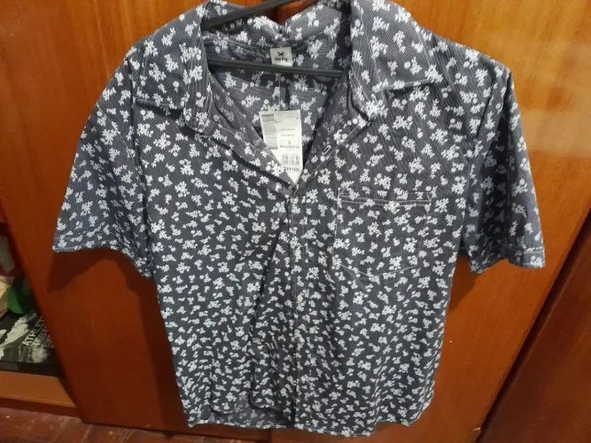 Camisa Hering Azul Estampada G