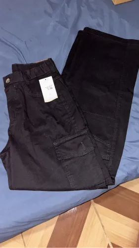 Calça cargo preta 4 bolsos