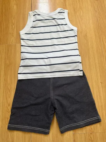 Conjunto Infantil Listrado com Bermuda 
