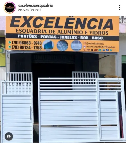 Portões, portas, janelas, basculantes, vidro e alumínio em geral.