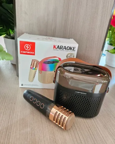 Caixa de Som Karaokê Bluetooth com Mini Microfone KAPBOM KA-8637