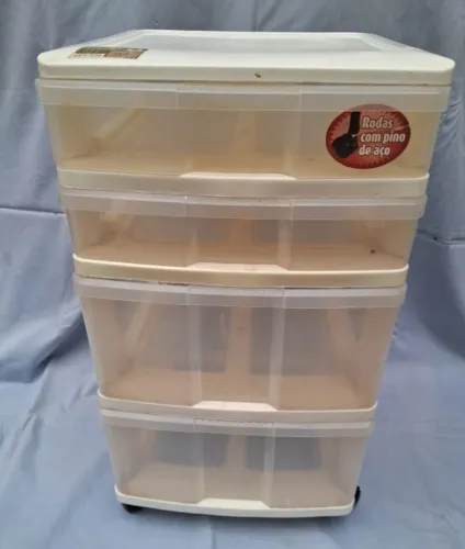 GAVETEIRO PORTA TUDO COM RODAS - 4 GAVETAS