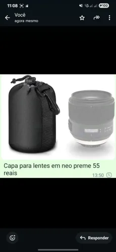 Capa para lente de camera