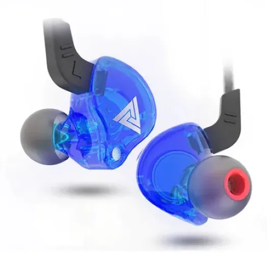 Fone De Ouvido In-Ear Qkz Ak6 Retorno Palco c/Mic Gamer Dj Celular Estudo Preto NOVO!