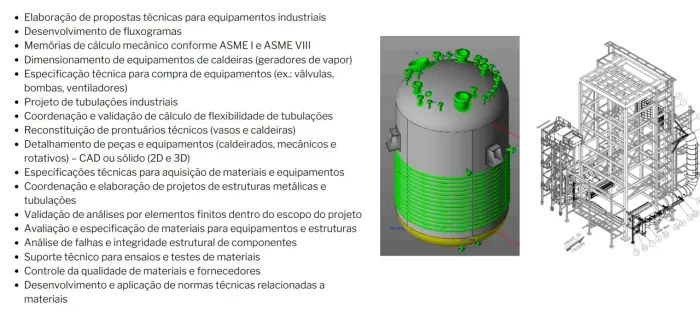 Serviço diversos de engenharia mecânica e detalhamento de desenhos