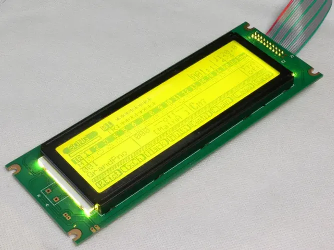 Display de cristal líquido alto brilho amarelo verde LED backlight(KORG,ROLAND,YAMAHA) 