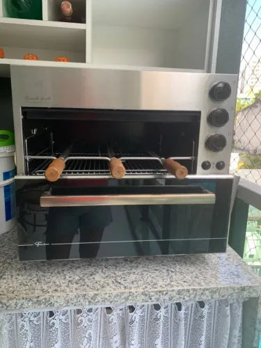 Churrasqueira de Bancada Elétrica Ranch Grill 3 Espetos 220V Inox Fischer
