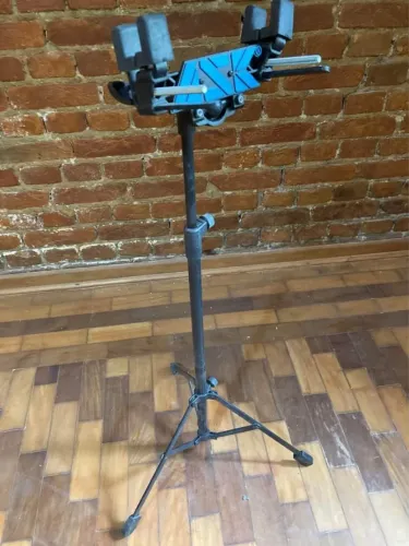Suporte Pedestal Ask Egv Violão Guitarra Ajuste Usar Em Pé - Preto