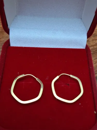 Brinco argola ouro 18k..teor 750