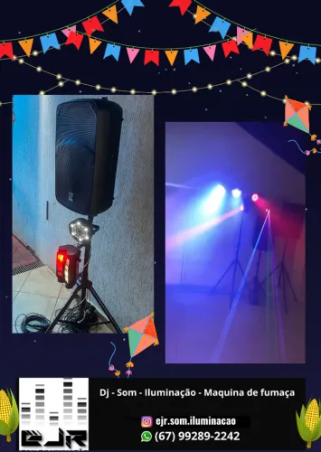 dj som e iluminação