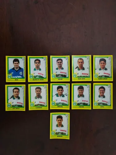 11 figurinhas jogadores Coritiba CB 1998 nunca coladas (time completo)