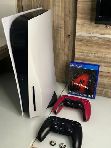 Ps5 1 TB Com Leitor + 2 controles + 1 Jogo - Oportunidade!