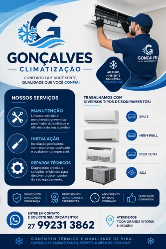 Manutenção e instalação de ar-condicionado