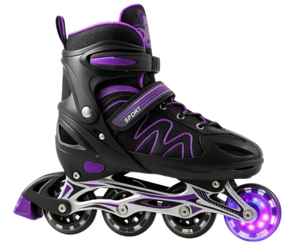 PATINS INLINE COM LED NA RODA DIANTEIRA 