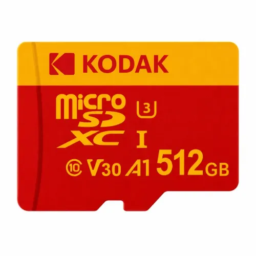 Cartão de Memória MicroSD Kodak 512GB - Class 10 U3 V30 A1