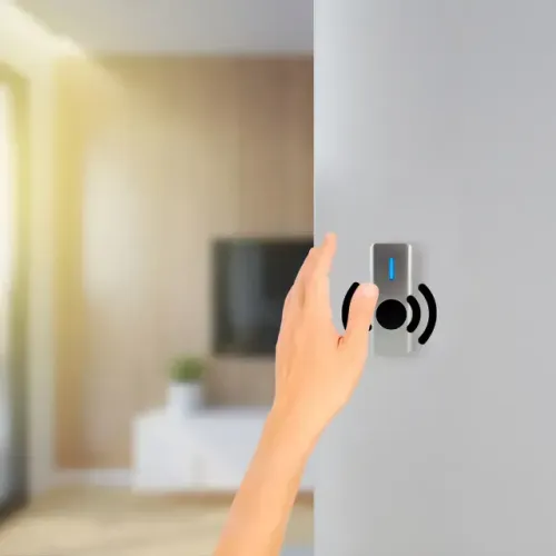 BOTOEIRA SENSOR INFRA VERMELHO PAPAIZ NA/NF 12V Sobrepor Aço 