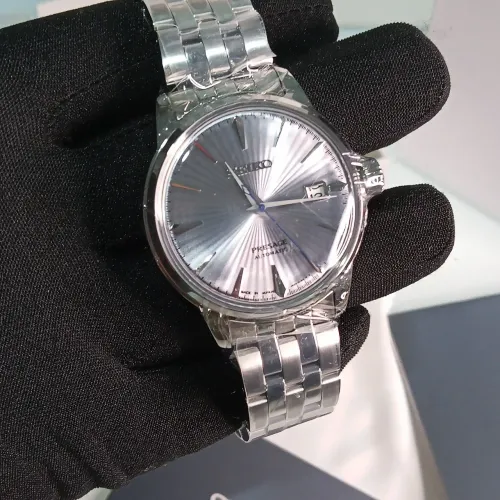 Relógio Novo Seiko Presage Cocktail "Sky Diving" Full Set - Azul Claro Glacial 40,55mm